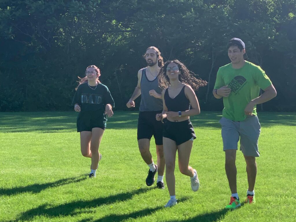 Lauren, Alex, Inès and Justin working hard!